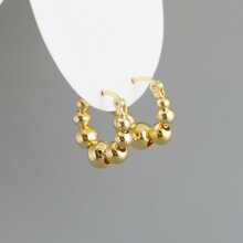 Bông tai vòng trang trí bằng bạc Sterling - Vàng - Xem 10