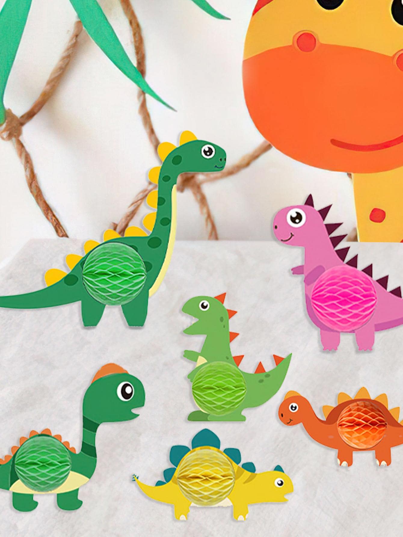 10 bóng tổ ong hình khủng long - Nhiều màu - Xem 1