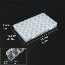 Hộp lưu trữ trang sức dạng lưới Clear 28 thời trang dành cho phụ nữ để đóng gói trang sức DIY - Trong sáng - Xem 2
