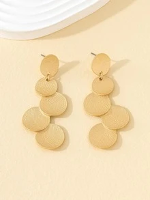 Bông tai thả tròn - Vàng - Xem 2