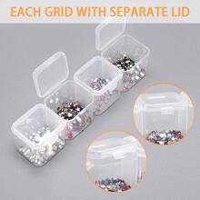Hộp lưu trữ trang sức dạng lưới Clear 28 thời trang dành cho phụ nữ để đóng gói trang sức DIY - Trong sáng - Xem 6