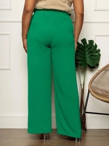 Women Pants - 綠色 - 查看 5