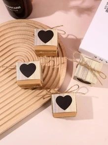 Set Of 6 Love Themed Gift Wrapping Boxes - Black - View 3