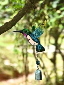 1pc Bird Decor Wind Chime - Multicolor - View 1