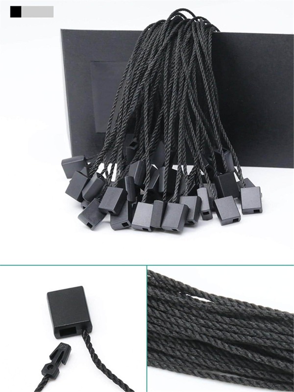 250pcs Material Gift Home Clothing Multi-Purpose Tag Rope 8.26 Inches, Black Back To School Valentine Day