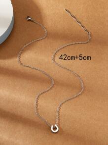 男士1入組時尚不銹鋼馬蹄鐵墜飾項鍊適合女士適用於禮品,適用於首飾類禮品和派對