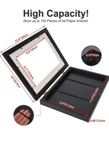 1 pieza Marco para fotos minimalista de madera - Negro - Ver 4