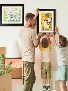 1 pieza Marco para fotos minimalista de madera - Negro - Ver 9