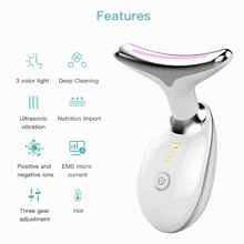 Neck Face Beauty Device Facial Lifting Machine EMS Face Massager Reduce Double Chin Anti Wrinkle Skin Tightening Skin Care Tools - White - View 3