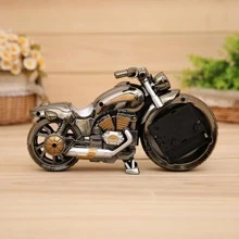Đồng hồ báo thức hình xe máy 1pc - màu đen - Xem 3