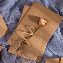 20pcs Retro Kraft Paper Envelope A5 Size Wallet Type White Strap Material File Storage Bag Gift - Apricot - View 4