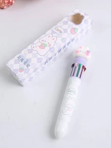 1入組卡通兔子設計圓珠筆創意便攜圓珠筆 - 彩色 - 查看 2