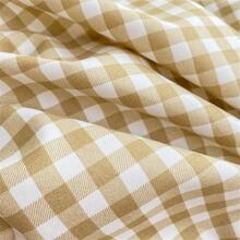 1 Set New Plaid Solid Color Double Spelling Bed Sheet Set, Home Comforter, Student Dormitory - Beige - View 7