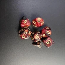 Yernea 7pcs Geometric Design Outdoor Dice Game - Red - View 1