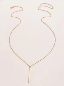 矩形吊墜Y字項鍊