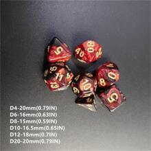 Yernea 7pcs Geometric Design Outdoor Dice Game - Red - View 2