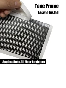 4pcs/set Floor Register Trap Air Vent Cover Anti-Insect And Anti-Clogging Ventilation Filter - Black - View 5