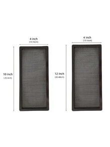 4pcs/set Floor Register Trap Air Vent Cover Anti-Insect And Anti-Clogging Ventilation Filter - Black - View 3