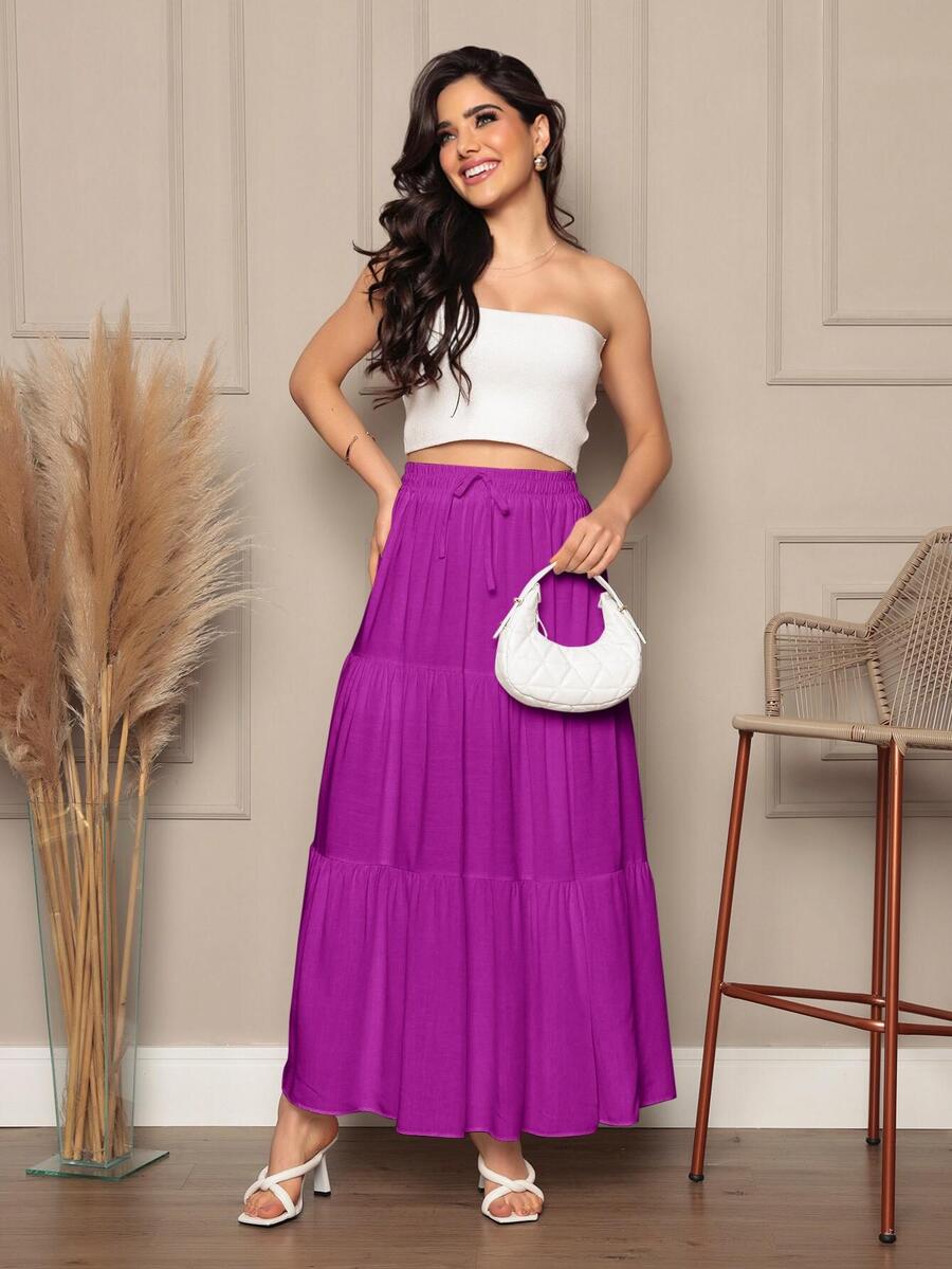 Women Skirts - Màu tím - Xem 1