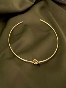 Knot Decor Cuff Choker