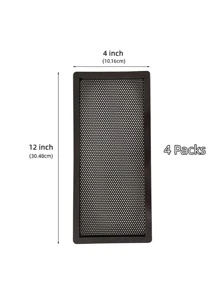 4pcs/set Floor Register Trap Air Vent Cover Anti-Insect And Anti-Clogging Ventilation Filter - Black - View 9