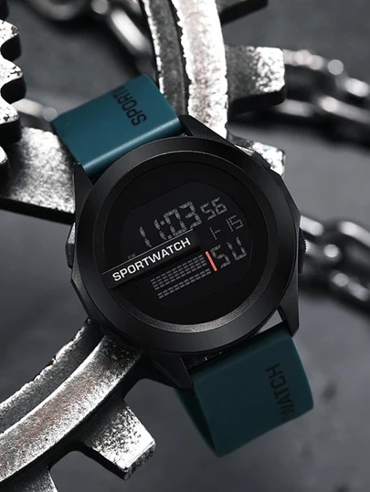 1 pieza Reloj deportivo de hombre de estilo tecnológico moderno y fresco para exteriores
