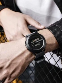 1 chiếc đồng hồ điện tử thể thao công nghệ thời trang dành cho nam - Xám - Xem 2