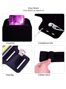 Túi đeo tay thể thao chống nước XXL, phòng tập thể dục, tương thích với iPhone 14 13 12 Mini 11 Pro XS Max XR X 8 7 6 6S Plus SE 2020 2022 5 5S - Hồng - Xem 2