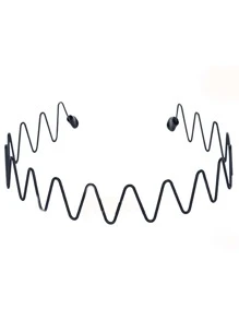 Men Wave Design Casual Headband cho cuộc sống hàng ngày - màu đen - Xem 1