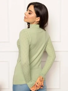 Women Sweaters - Màu xanh Bạc hà - Xem 5
