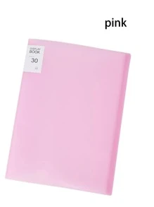 1 thư mục lưu trữ tranh kim cương màu rắn - Hồng - Xem 8