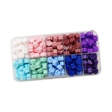 180 hạt sáp niêm phong hình móng vuốt mèo, Bộ hạt sáp niêm phong dùng cho phong bì niêm phong tự làm, thiệp mời đám cưới, đồ thủ công và đồ trang trí, đồ chơi trẻ em - Màu xanh lam - Xem 9