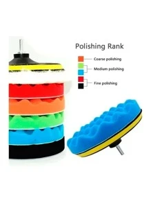 Almohadillas 7 Pulgadas Pulidora Esponja Encerado Borla 8pzs Vmingo Mexico - Multicolor - Ver 4