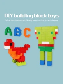 500 件经典创意 DIY 积木适用于儿童房间装饰 - 杏色 - 查看 5
