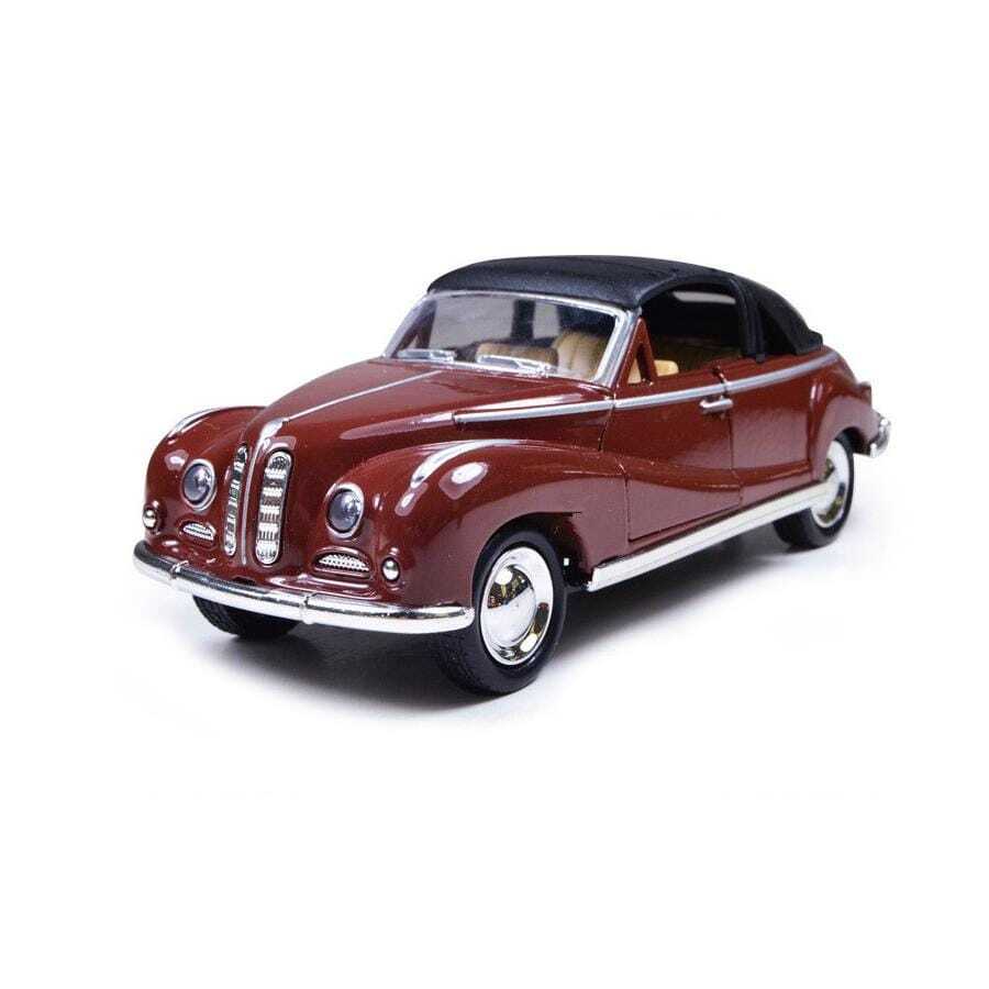 1:36 Coche de juguete de metal con aleación de zinc, modelo de coche vintage y antiguo con puertas abatibles, para decoración o regalo, decoración de habitaciones, regalos de invierno - Burdeos - Ver 1