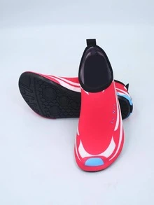 NỮ Mẫu sọc Khối màu Đồ họa Chữ cái Mặc vào Vớ Aqua , Thể thao Ngoài trời Giày nước - Đỏ - Xem 5