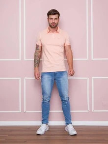 Men Polo Shirts - Màu xanh hải quân - Xem 5