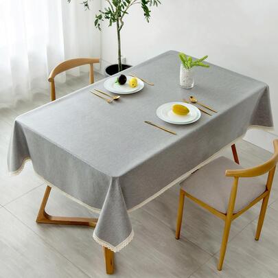 1 件防水防油桌布,tpu 塗層免沖洗防水防油純色餐桌書桌長方形桌布