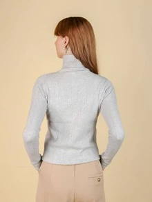 Women Sweaters - 淺灰色 - 查看 2