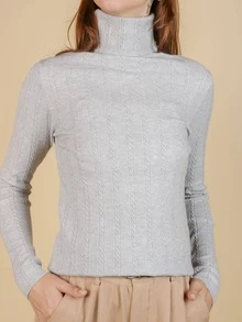 Women Sweaters - 淺灰色 - 查看 3