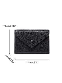 CHARM INFINITE Litchi Embossed Multiple Card Slots Flap Button Decor Lightweight Portable Card ID Card White-Collar Workers Holiday For Anniversary For Birthday Gift Accessories Gift Present Card Holder Wallet Business Card Holder Credit Card Holder For Women Wallet Mini Wallet Purse Wallet Card Wallet Rfid Wallet