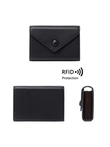 CHARM INFINITE Litchi Embossed Multiple Card Slots Flap Button Decor Lightweight Portable Card ID Card White-Collar Workers Holiday For Anniversary For Birthday Gift Accessories Gift Present Card Holder Wallet Business Card Holder Credit Card Holder For Women Wallet Mini Wallet Purse Wallet Card Wallet Rfid Wallet
