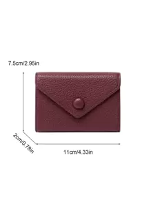 CHARM INFINITE Ví đựng thẻ Litchi dập nổi nhiều khe cắm thẻ có nút bấm trang trí nhẹ di động Thẻ ID cho nhân viên văn phòng dành cho nữ dùng cho ngày lễ kỷ niệm quà tặng sinh nhật Phụ kiện đựng thẻ quà tặng Ví đựng danh thiếp Ví đựng thẻ tín dụng dành cho nữ Ví mini Ví đựng thẻ Ví đựng thẻ Ví RFID - Màu Đỏ Sâu - Xem 8