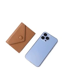 CHARM INFINITE Ví đựng thẻ Litchi dập nổi nhiều khe cắm thẻ Nút trang trí Ví đựng thẻ Ví đựng danh thiếp Ví đựng thẻ tín dụng Ví đựng thẻ Ví nữ Ví mini Ví đựng thẻ Ví đựng thẻ Ví RFID - màu nâu - Xem 7