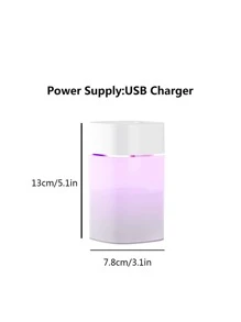 1入組迷你ABS加濕器，每日兩聲家用桌面霧化器加濕器 - 白色 - 查看 3