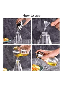Dispensador de Aceite en Spray 200ml de Cristal y con Tapa - transparente - Ver 4