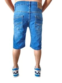 Men Denim Shorts - Màu xanh lam - Xem 2