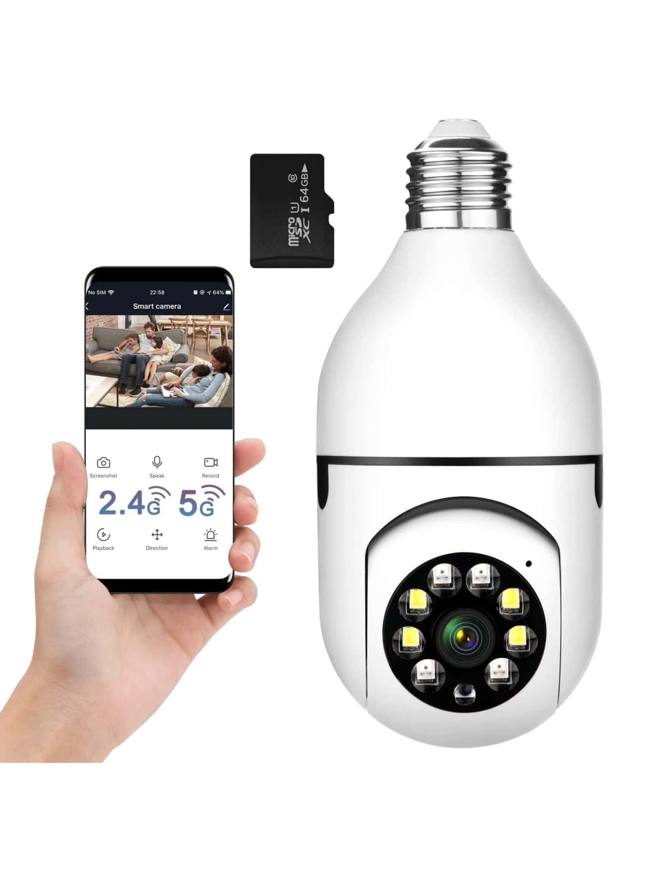 360 Wifi Focus Camera Ultra HD1080p. Camera For Soquet