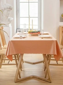 1 khăn trải bàn chống thấm nước và dầu, khăn trải bàn hình vuông cho nhà hàng, khăn trải bàn hình chữ nhật phủ TPU chống bẩn màu trơn dùng cho bàn ăn/bàn làm việc - trái cam - Xem 1