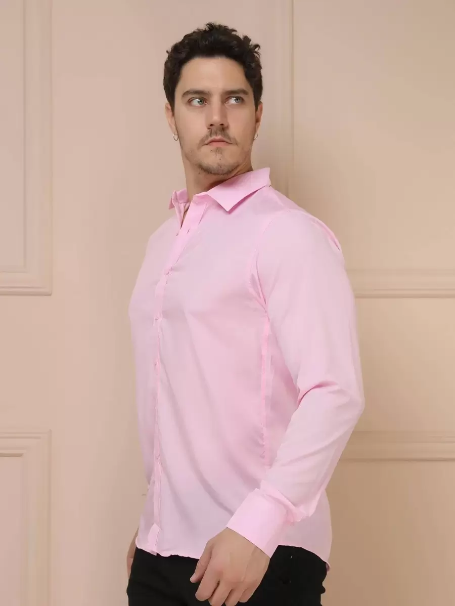 Men Shirts - Pink - View 1